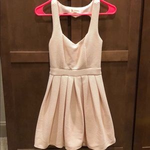 NWOT pink dress with heart shaped back